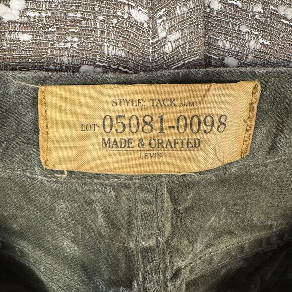 Levi's Made & Crafted Men's Tack Slim Green Jeans Pants W 32 Lot 05081-0098 - Picture 9 of 12